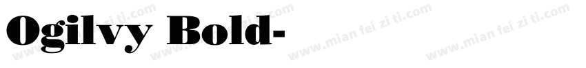 Ogilvy Bold字体转换